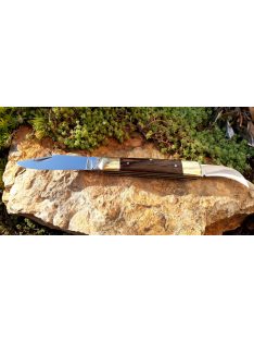 Körmölő bicska kétpengés fa markolattal