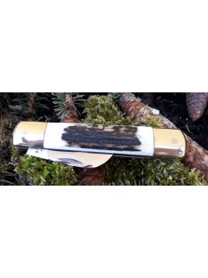  Nail-cutting pocket knife with deer antler handle