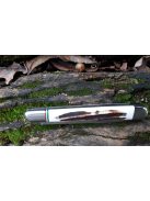 Magyar bicska szalonnázó agancs markolattal nemzetiszín berakással