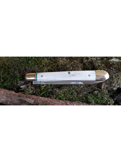 Magyar bicska szalonnázó agancs markolattal nemzetiszín berakással