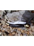 Big curved knife with wooden handle