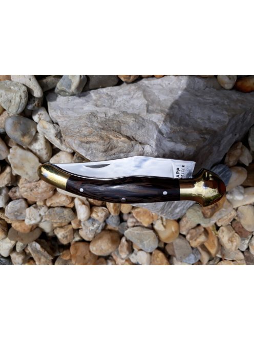 Big curved knife with wooden handle