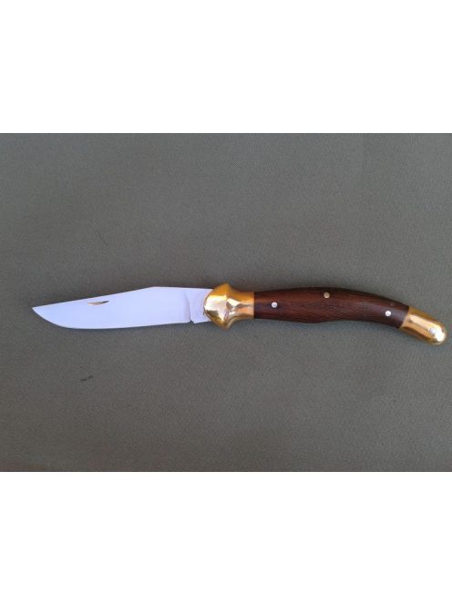 Big curved knife with wooden handle