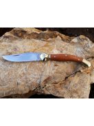 Big curved knife with wooden handle