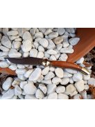 Big curved knife with wooden handle