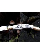 Magyar bicska nagyfejes gravírozott motívumokkal