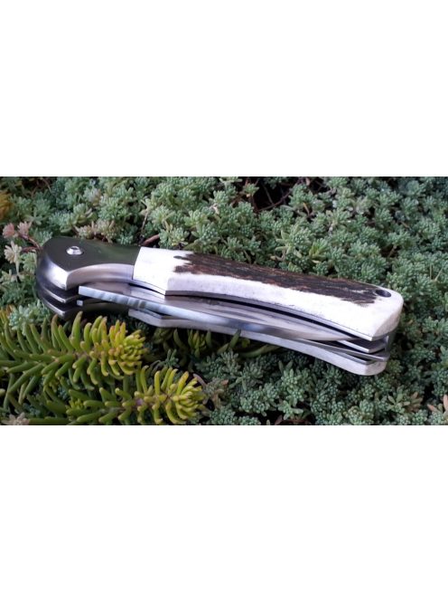 Bone saw dixon large hunting knife with antler handle