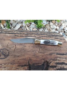   Hungarian pocket knife "Nagymaskara" with deer antler handle