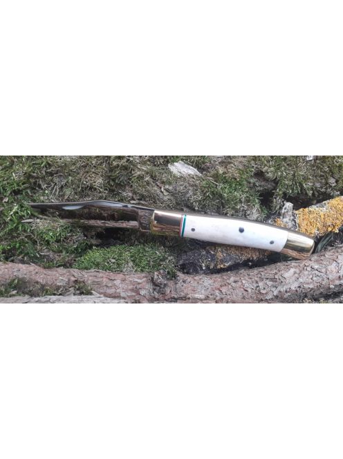 Magyar bicska nagy maskara agancs markolattal nemzetiszín berakással