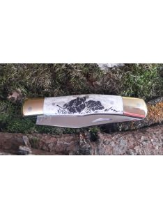 Nagymaskara csiszolt csont gravírozott motívummal