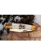 Nagymaskara csiszolt csont gravírozott motívummal