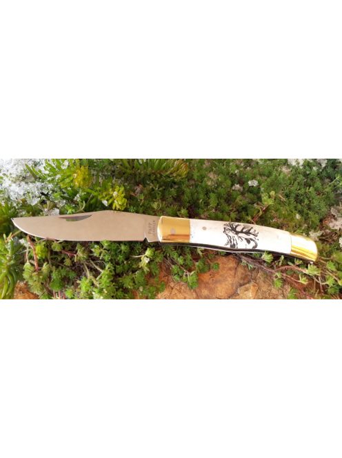 Nagymaskara csiszolt csont gravírozott motívummal