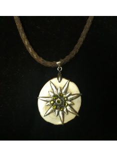 Nyaklánc havasi gyopár agancs korongon