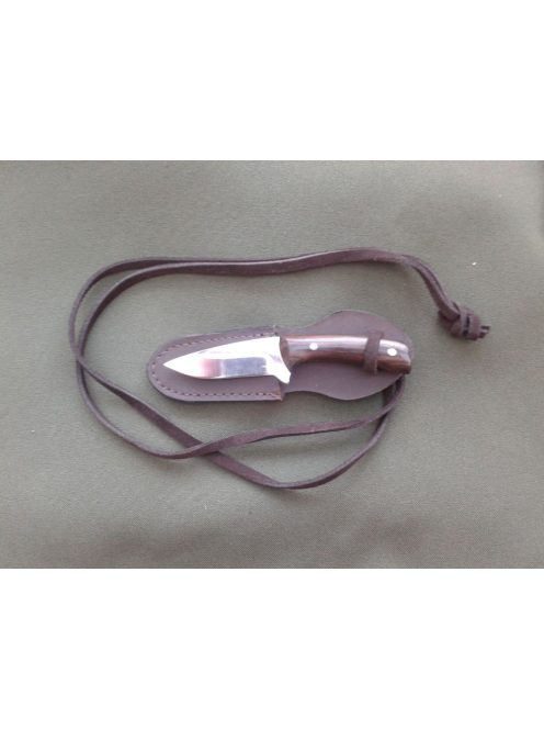 mini hunting knife with wenge handle